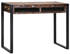 Tükörrel ellátott pipereasztal Többszínes 100x50x75 cm Tömör újrahasznosított fa