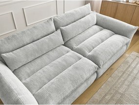 Világosszürke zsenília kanapé 276 cm Neil – Bobochic Paris