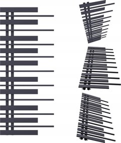 Fürdőszobai radiátor Pianino 1280x570 Grafit Bal