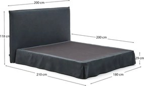 Fehér kárpitozott franciaágy 180x200 cm Jaira – Kave Home