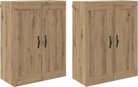vidaXL Fali szekrény 2 pcs Artisan tölgy 69,5 x 34 x 90 cm Faanyag