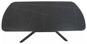 Valmir étkezőasztal 180 x 90 cm, fekete