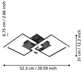 Eglo 31774 - PARANDAY-Z LED 21,5W 230V dimmelhető mennyezeti lámpa
