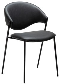 Fekete bőrutánzat étkezőszék Zone – DAN-FORM Denmark