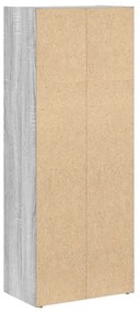 szürke sonoma színű szerelt fa könyvespolc 40x24x102 cm