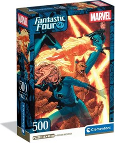 A Fantasztikus 4-es Flame 500 db-os Compact puzzle Clementoni