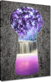 Vászonkép 80x120 Lila vízesés