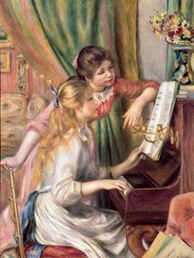 Reprodukció Young Girls at the Piano (1892), Pierre Auguste Renoir