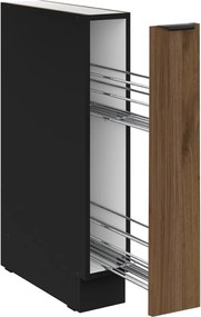 Alsó szekrény kihúzható kosárral, okapi dió/fekete, MENZO 15 D CARGO BB