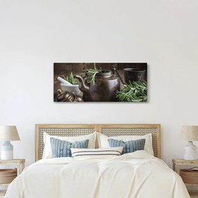 Kép - Teáskanna rozmaringgal (120x50 cm)