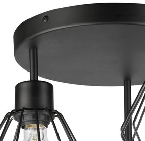 Felületre szerelhető csillár AUDREY 3xE27/60W/230V fekete