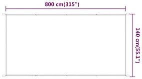 antracitszürke oxford-szövet függőleges napellenző 140 x 800 cm