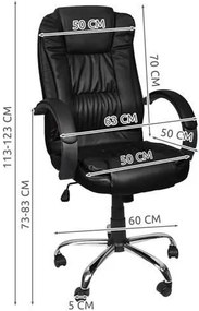 Office chair eco leather - black MALATEC