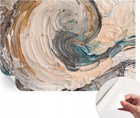 Öntapadós tapéta Divatos 3D fali ragasztóval Színes örvények 104x70 cm