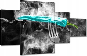 Vászonkép 130x80 Türkiz paprika