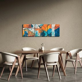 Kép - Absztrakció (órával) (90x30 cm)