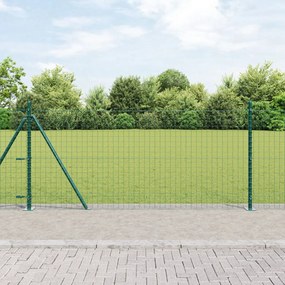 Kerítésoszlopok 52 db Zöld Porszórt acél 3.2 x 3.2 x 90 cm