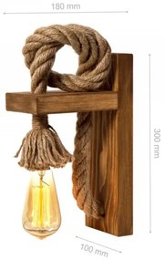 Lustro brown 1 fali lámpa