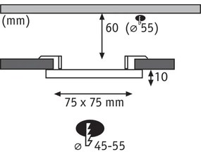 Paulmann 92393 - LED/4,5W IP44 Fürdőszobai beépíthetó lámpa VARIFIT 230V