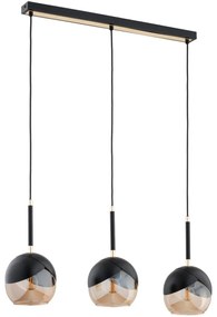 Csillár zsinóron MILTONA 3xE27/60W/230V fekete/bézs