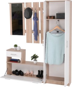 Akasztós szekrény, sonoma tölgy/fehér, ASTER