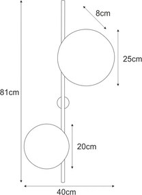 KAJA K-5324 PERO Fehér Színű Fali Lámpa 2xG9 10W IP20