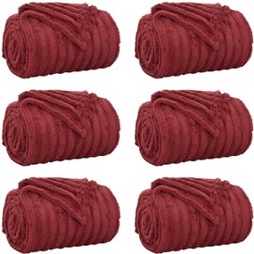 vidaXL Takarók 6 pcs Bordeaux piros 200 x 150 cm Gyapjú