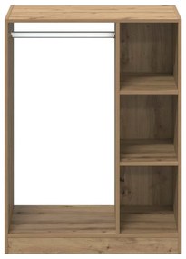 Ruhásszekrény polcokkal kézműves tölgy 77 x 48 x 102 cm Faanyag