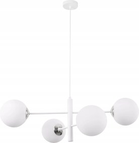 Mennyezeti Lámpa Lógó Csillár Fehér Üveg Gömbök Glamour Loft A Nappaliba