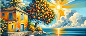 Kép - Ház narancsokkal I. (120x50 cm)