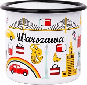 Zománcozott bögre 500 ml Varsó Szimbólumok Folkstar