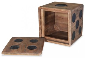 cédrusfa tárolódoboz dobókocka dizájnnal 40 x 40 x 40 cm