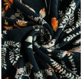 Mikroplüss ágyneműhuzat szett RÓKA ÉS NYÚL sötétzöld + mikroplüss lepedő SOFT 90x200 cm fehér, egyszemélyes