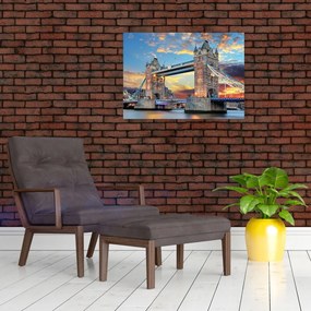 Kép - Tower Bridge, London, Anglia (üvegen) (70x50 cm)