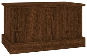 barna tölgy színű szerelt fa tárolóláda 50x30x28 cm