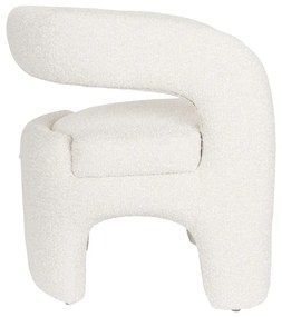 Fehér buklé fotel Nova – White Label