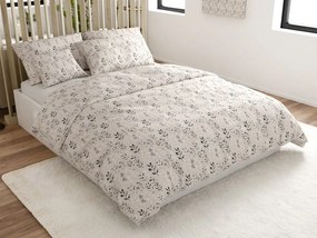 Krepp ágynemű SALVIA POLY szürkésbarna Ágyneműhuzat mérete: 70 x 90 cm | 140 x 200 cm