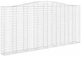 íves horganyzott vas gabion kosár 400x30x180/200 cm
