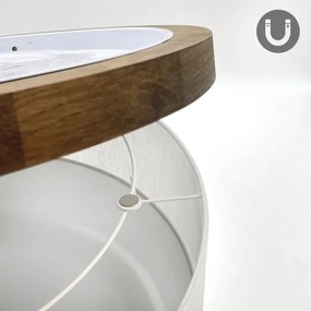 Brilagi - LED mennyezeti lámpa BELLADONNA 3xE27/15W/230V, 50 cm, fehér/dió