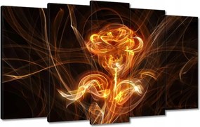 Vászonkép 100x60 Lángoló fraktál rózsa