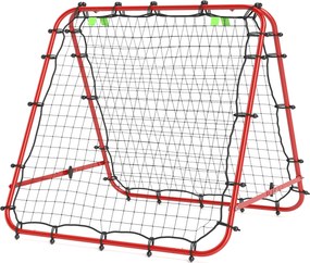 HOMCOM Foci Rebounder, Állítható Visszapattanó Fal 5 Szögbeállítással és Rebound Hálóval, 100 x 95cm-os Kapu Fiataloknak, Rebound Fal Kézilabda Edzésh