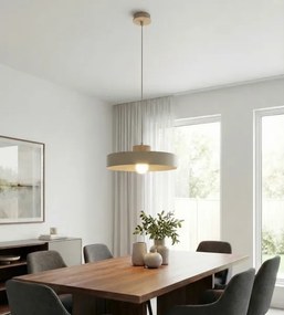 Függőlámpa kábellel KIVI 1xE27/15W/230V bézs
