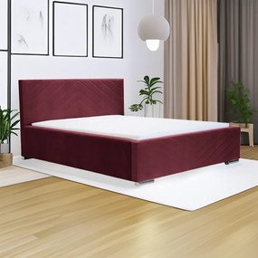 Kárpitozott ágy tárolóval és COOL matraccal 140x200 cm Piros