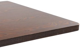 Sötétbarna MDF bisztróasztal 80 x 80 cm