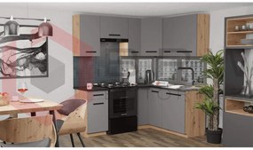 Langen E 190x150cm L alakú sarok konyhablokk