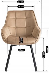 Forgó Étkezőszék Bézs Színben. LUNA