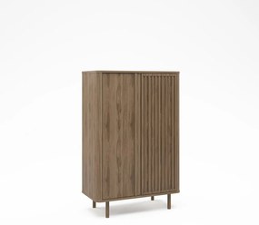 Natúr színű szekrény tölgyfa dekorral 86x130x40 cm Salma – Marckeric