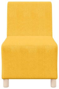 világossárga kordbársony szövet kanapéfotel 60 cm