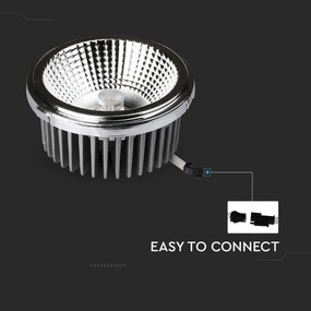 LED Beépíthető spotlámpa LED/20W/230V 6400K átm. 11 cm fényezett króm