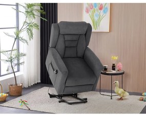Relax fotel elektromos kábelvezérléssel, szürke szövetkárpittal. TV-7072 GREY2